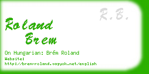 roland brem business card
