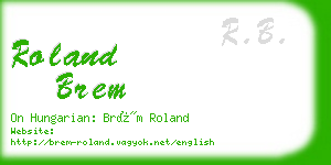 roland brem business card